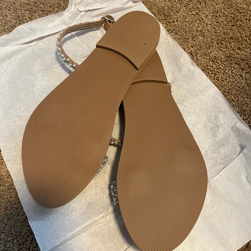 Wedding Sandals - Bridal Shoes - Wedding Flats - Picture 5 of 6